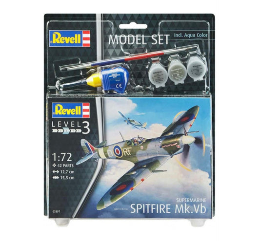 Revell Supermarine Spitfire Mk.Vb Gift Set 1:72 Scale, 63897