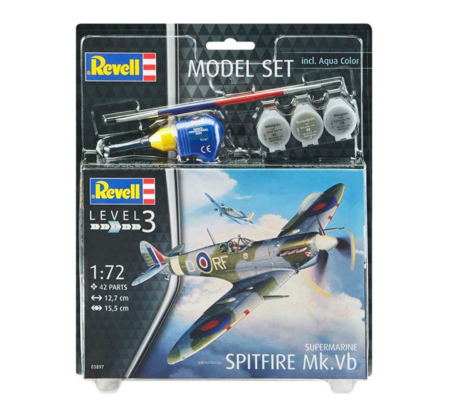 Revell Supermarine Spitfire Mk.Vb Gift Set 1:72 Scale, 63897