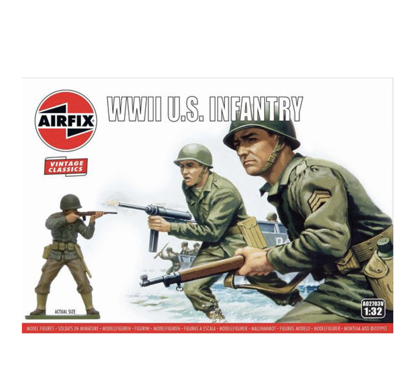 Airfix WWII U.S. Infantry 1:32 Scale, A02703V