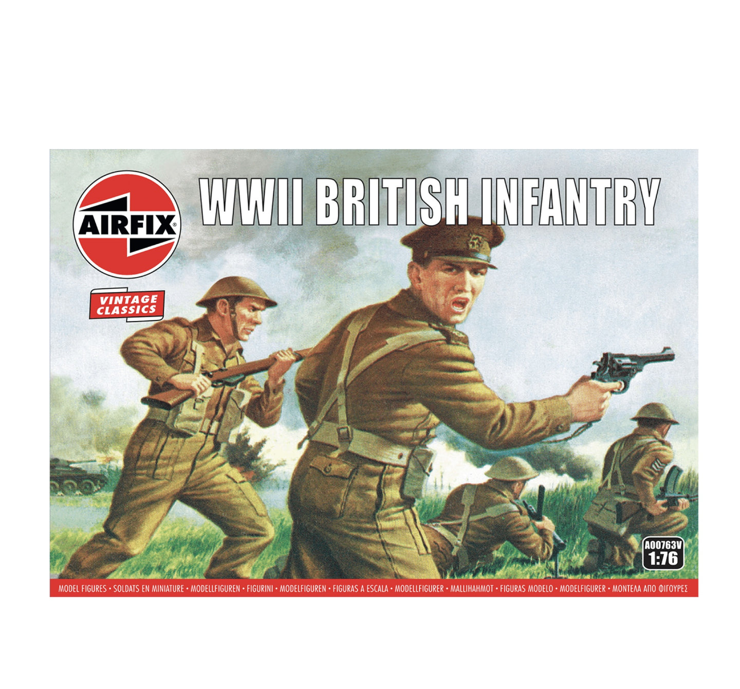 Airfix WWII British Infantry N. Europe 1:76 Scale, A00763V