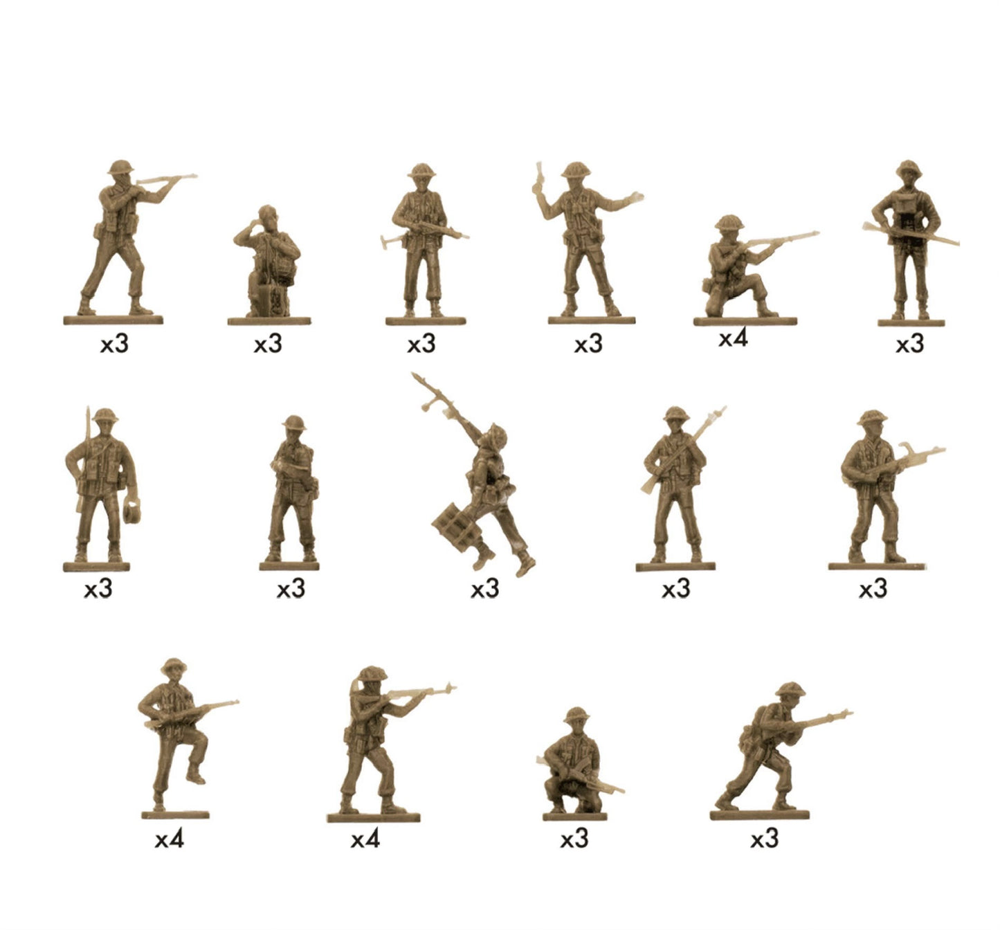 Airfix WWII British Infantry N. Europe 1:76 Scale, A00763V