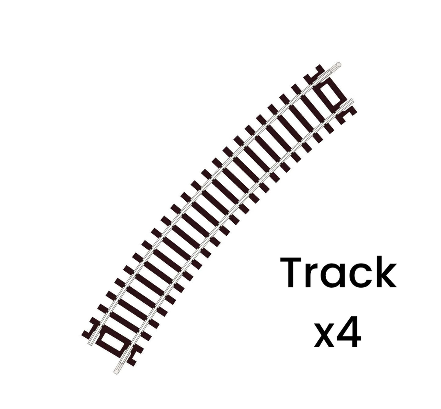 ST-225 x4 'Blister Pack' Standard Curve, 2nd Radius, Code 100 (Quarter Circle) 'Setrack' (OO/HO)