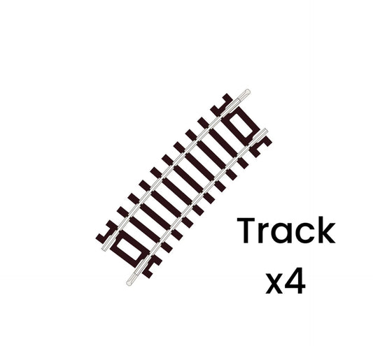 ST-227 x4 'Blister Pack' Half Curve, 2nd Radius, Code 100 'Setrack' (OO/HO)