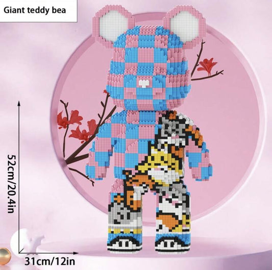 LS6179 - Bear with Cat Print, 52cm
