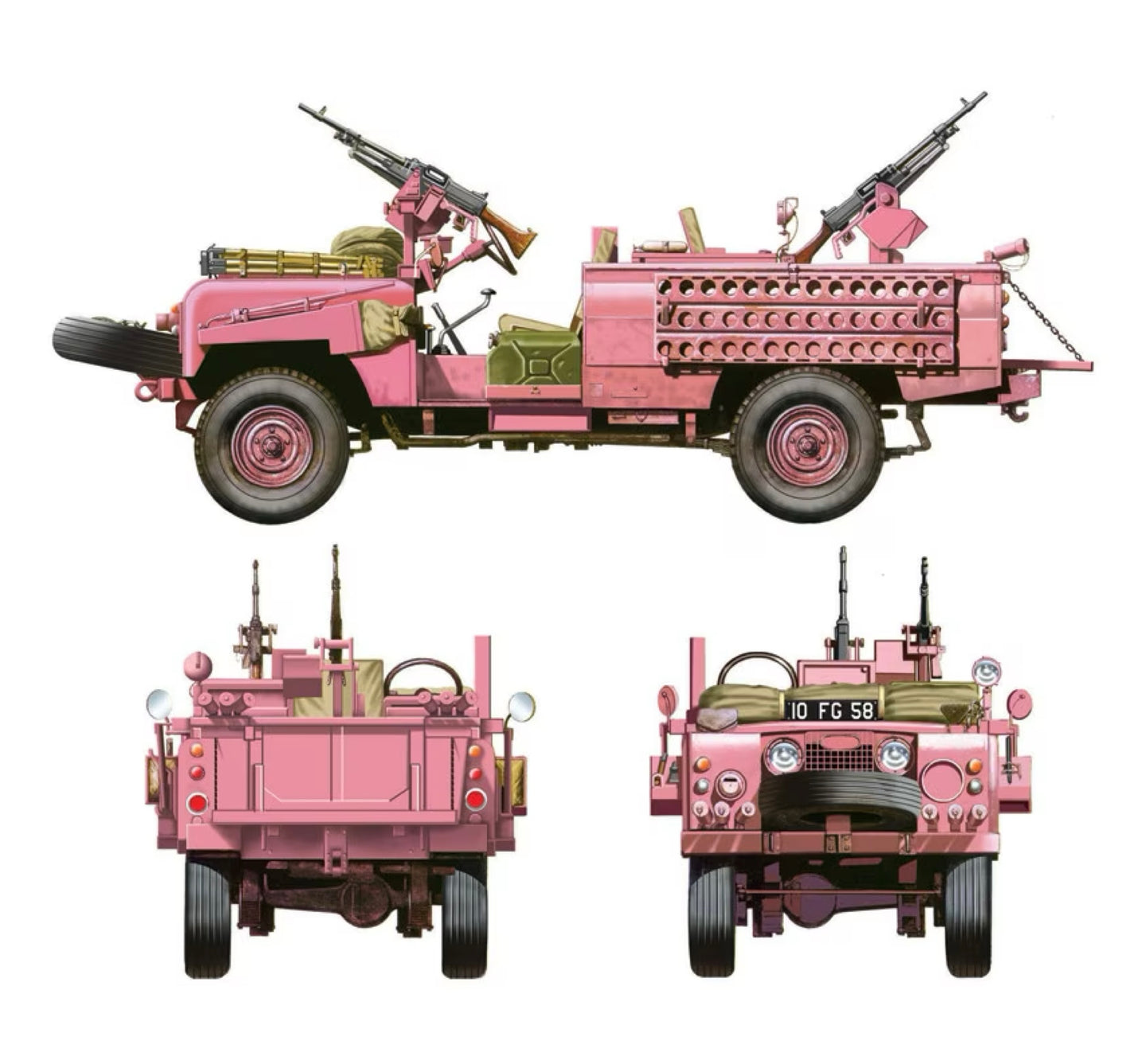 Tamiya S.A.S.Land Rover Pink Panther, 1:35 Scale, 35076