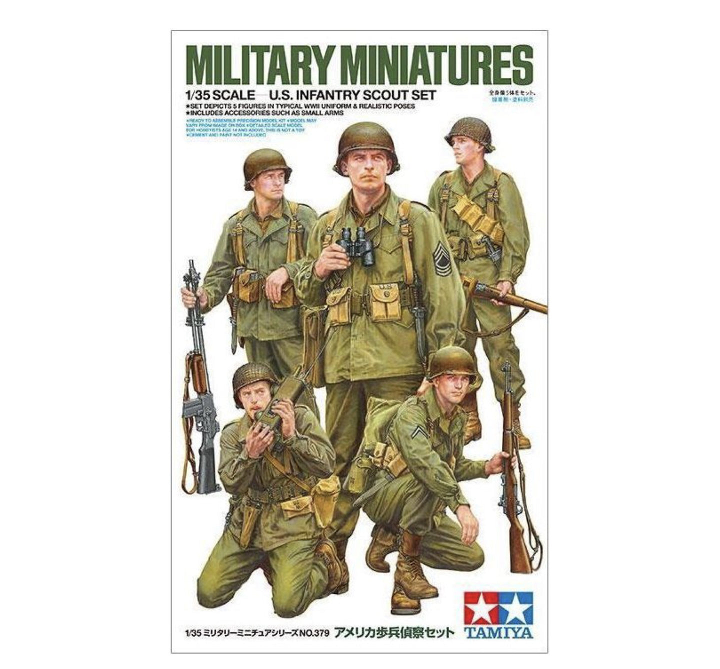 Tamiya WWII US Infantry Scout Set 1:35 Scale, 35379