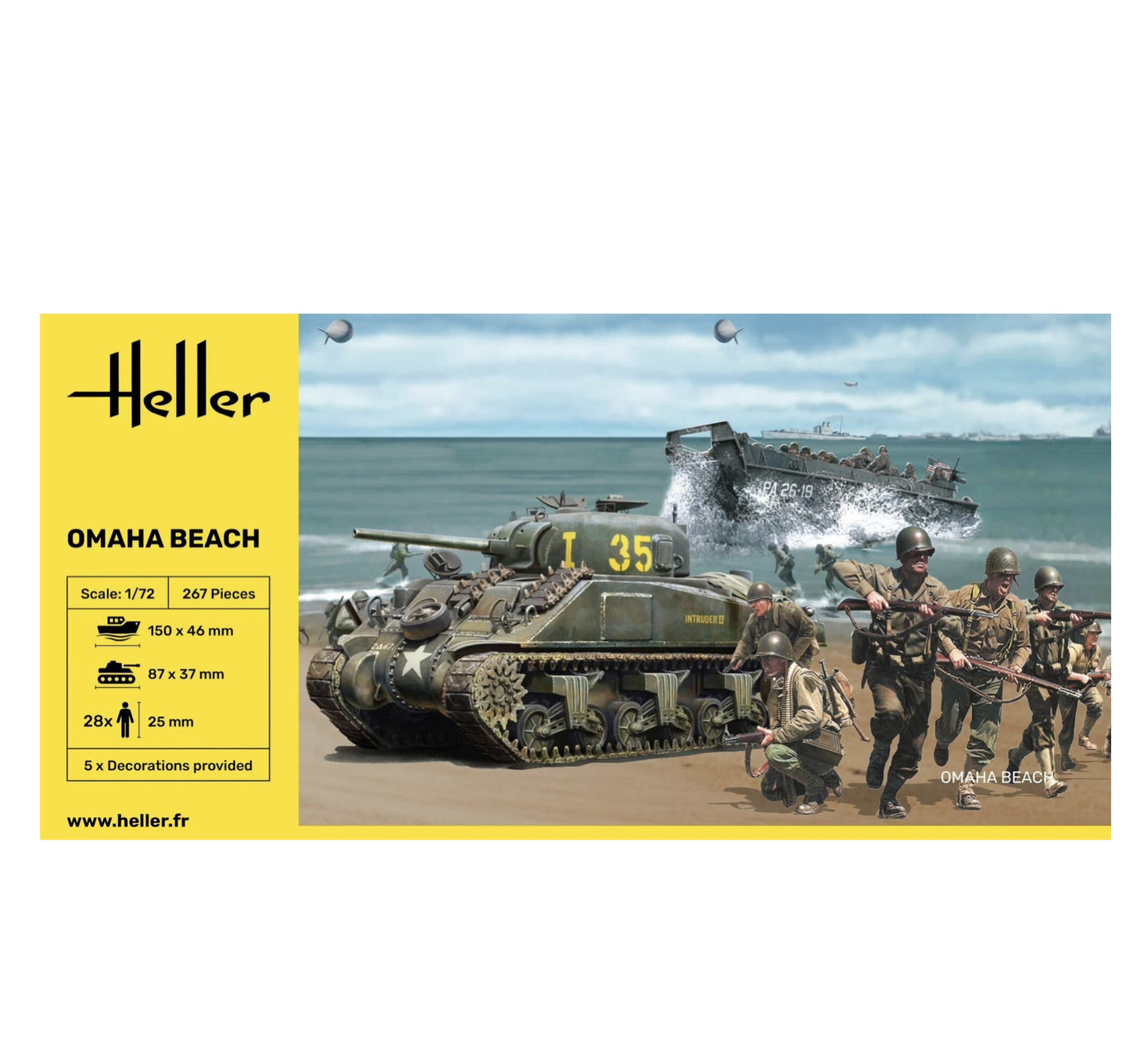 Heller WW2 US Army Omaha Beach 1/72 Scale, 50332