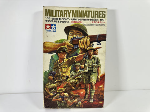Tamiya MM132 Military Miniatures 'British Eighth Army Infantry' (Desert Rat) 1:35 Scale