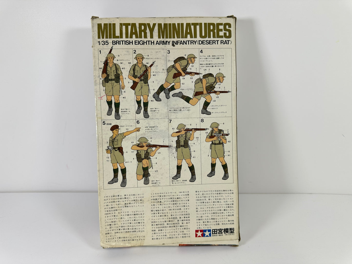 Tamiya MM132 Military Miniatures 'British Eighth Army Infantry' (Desert Rat) 1:35 Scale