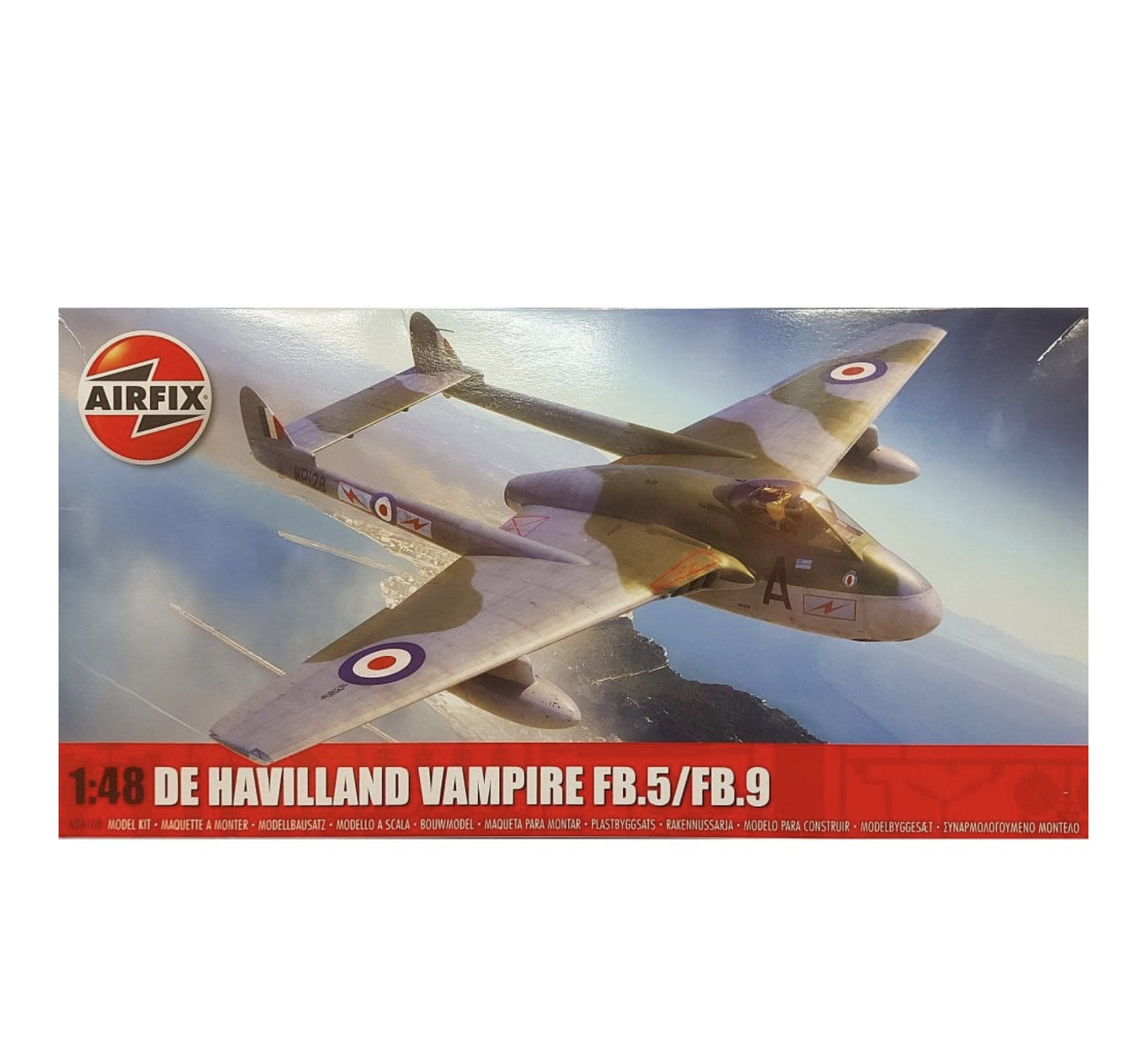 Airfix De Havilland Vampire FB.5/FB.9 1:48 Scale, A06108