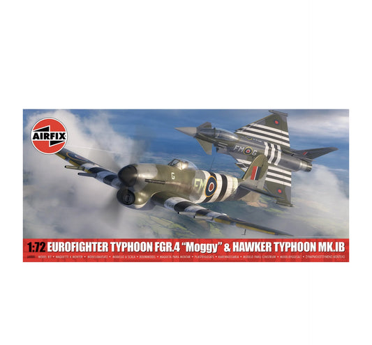 Airfix Eurofighter Typhoon FGR.4 "Moggy" & Hawker Typhoon Mk.IB - Twin Pack 1:72 Scale, A40001