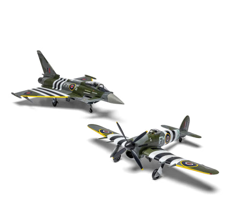 Airfix Eurofighter Typhoon FGR.4 "Moggy" & Hawker Typhoon Mk.IB - Twin Pack 1:72 Scale, A40001