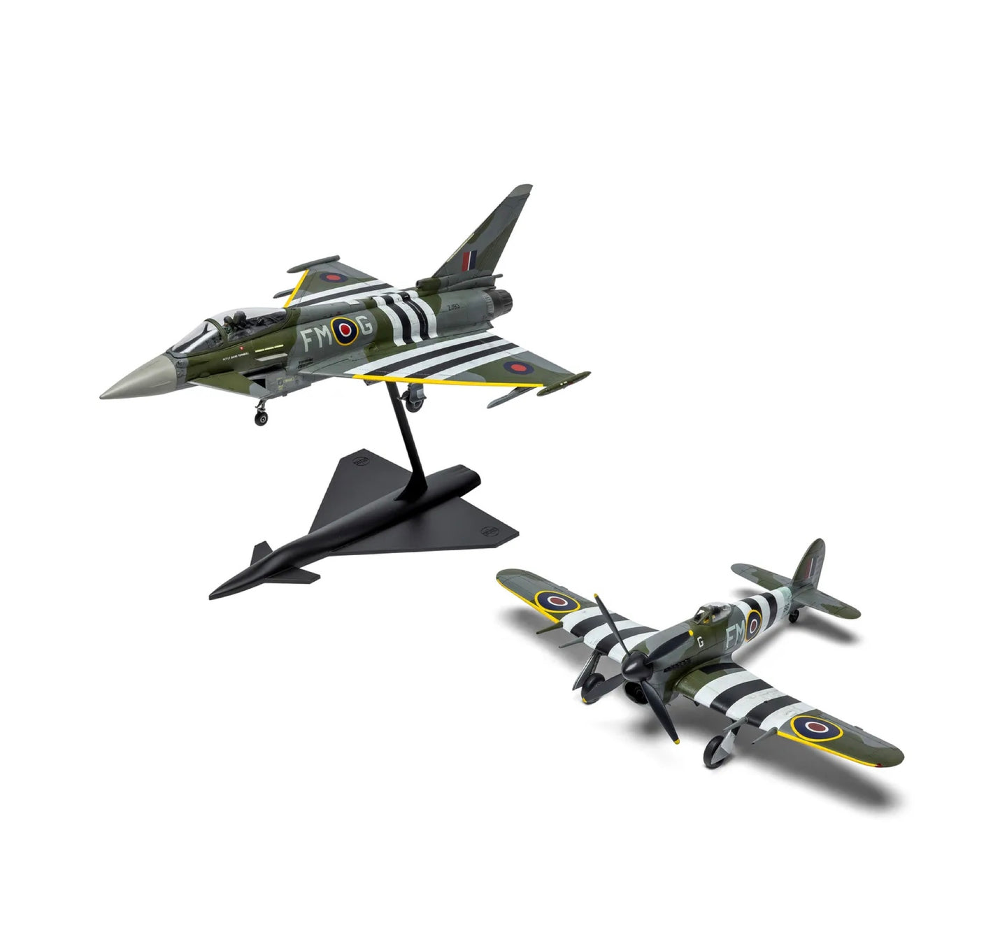 Airfix Eurofighter Typhoon FGR.4 "Moggy" & Hawker Typhoon Mk.IB - Twin Pack 1:72 Scale, A40001