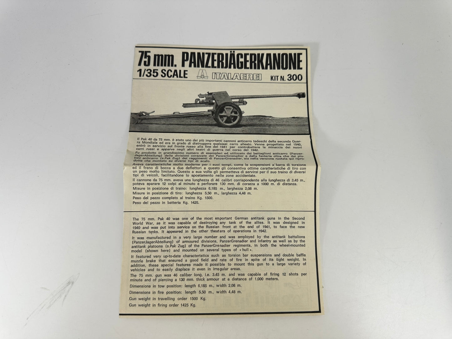 Tamiya H2107 German Antitank Gun, 1:35 Scale