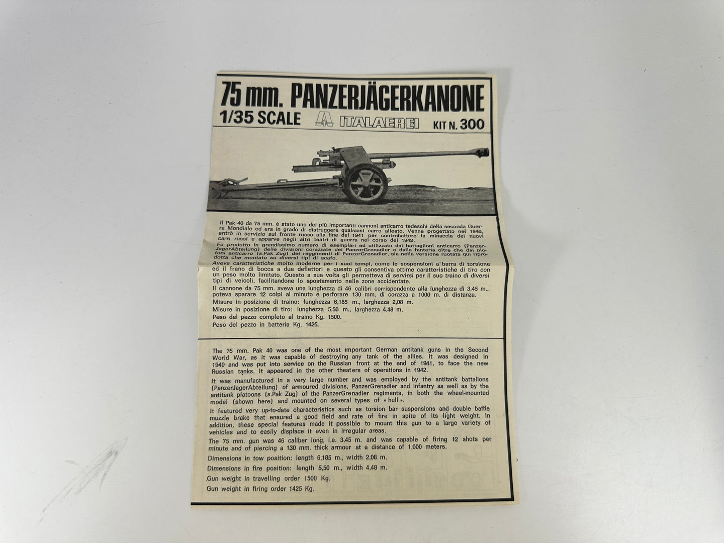 Tamiya H2107 German Antitank Gun, 1:35 Scale