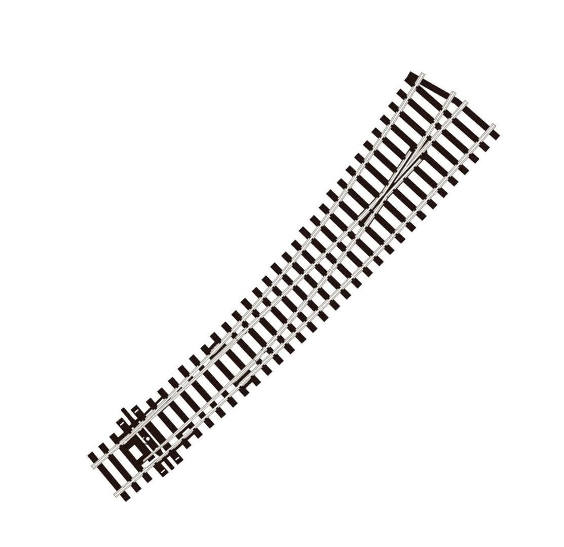 SL-87 - L/H Curved Turnout, Large Radius, Code 100 (Insulfrog) (OO/HO)