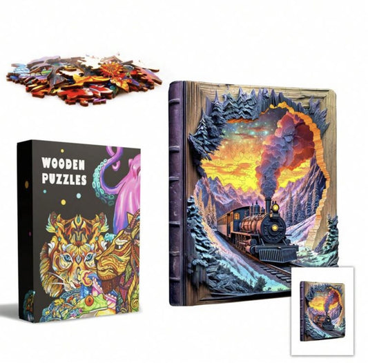 3D Aurora Train, 34 x 25.7cm (XL)