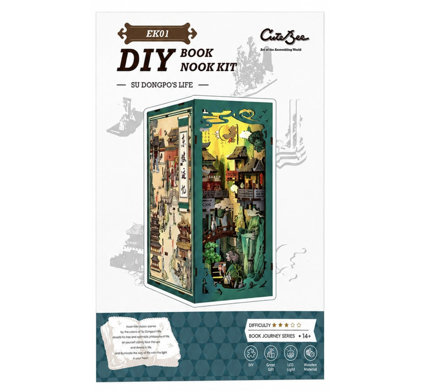 Cutebee SU Dongpo's Life DIY Book Nook, EK01