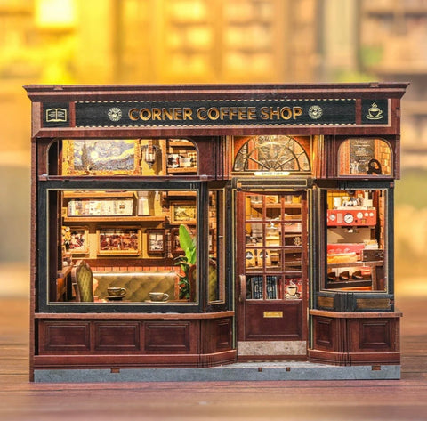 Cutebee Corner Coffee Shop DIY Book Nook, CWGB402