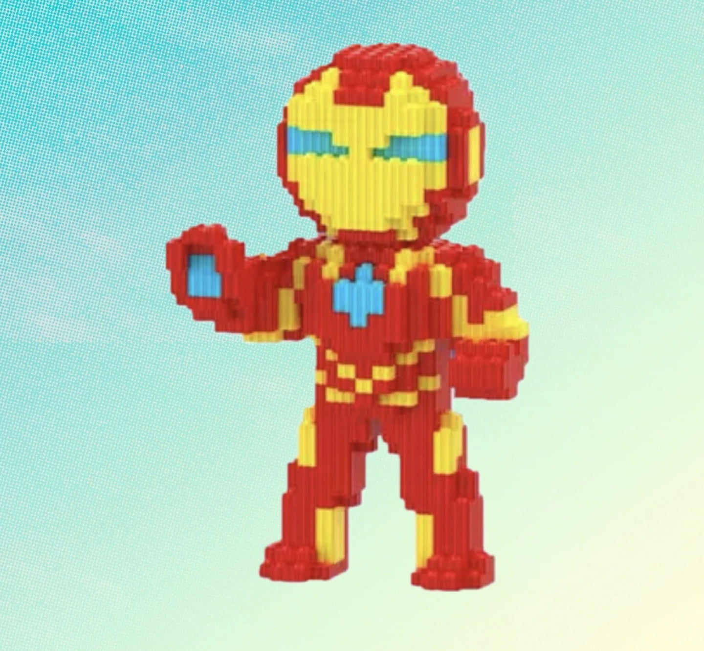 Iron Man Model Pixel Build, 20cm