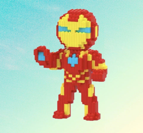 Iron Man Model Pixel Build, 20cm