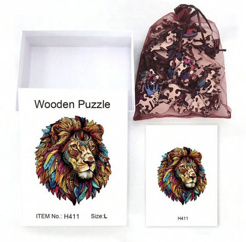 Multicolour Lion, 28.4 x 33.3cm (L)