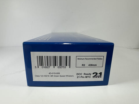 Dapol 4D-015-008 Class 122 '55018' Green Speed Whiskers (OO)