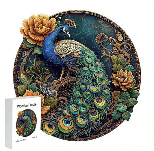 Peacock, 28.3 x 28.3cm (L)