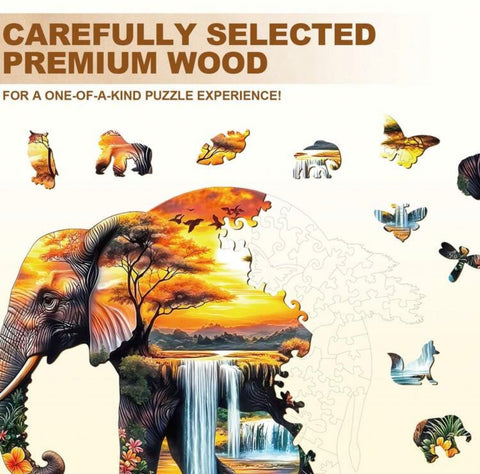 African Elephant, 34 x 29.7cm (XL)