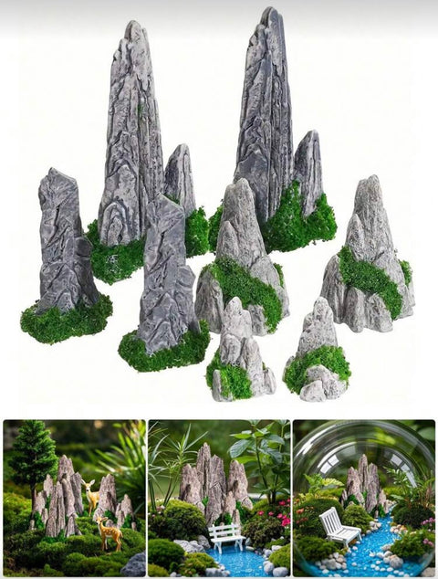 Resin Mountain Set 1, 2pcs
