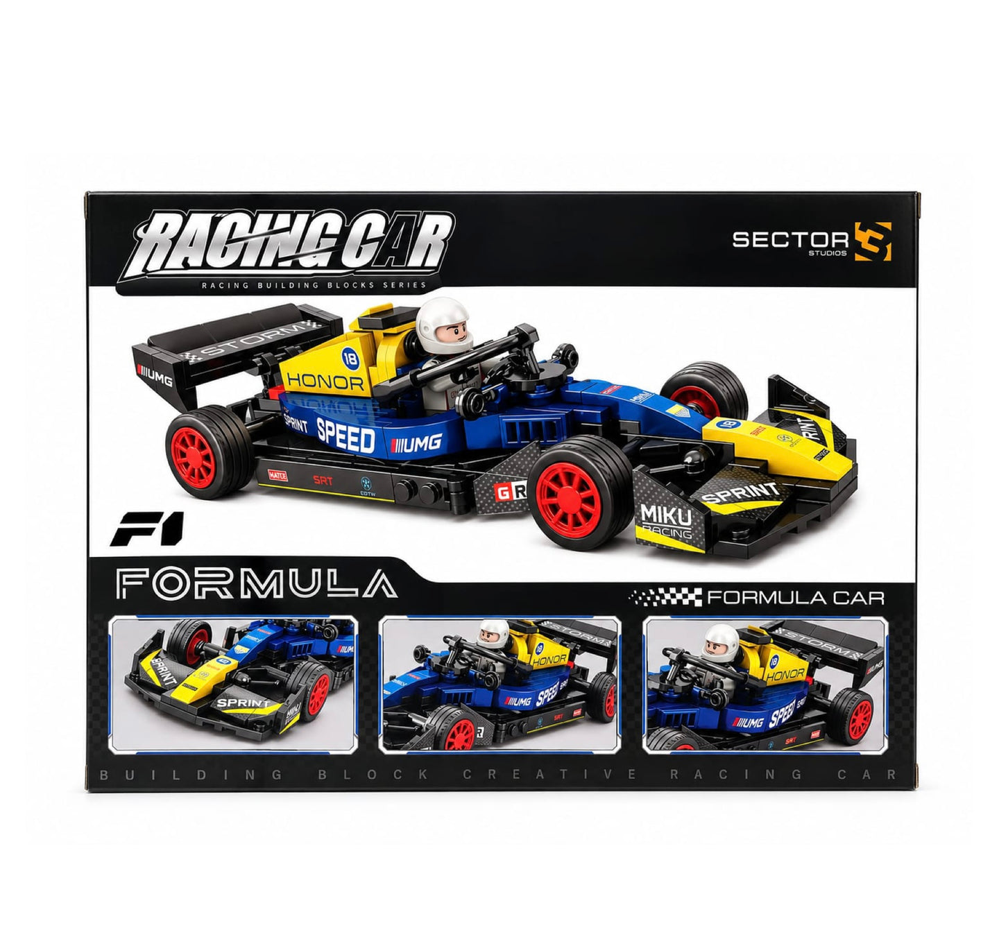Jiqile Lego Blue & Yellow Racing Car,  4519/01