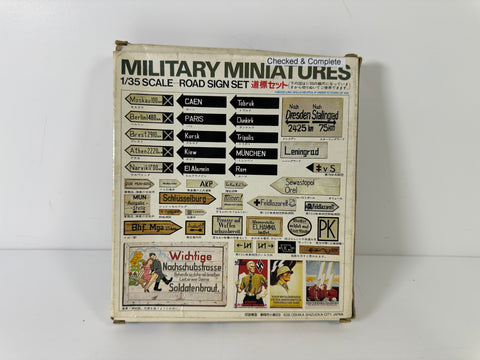 Tamiya MM167 Military Miniatures Road Sign Set, 1:35 Scale