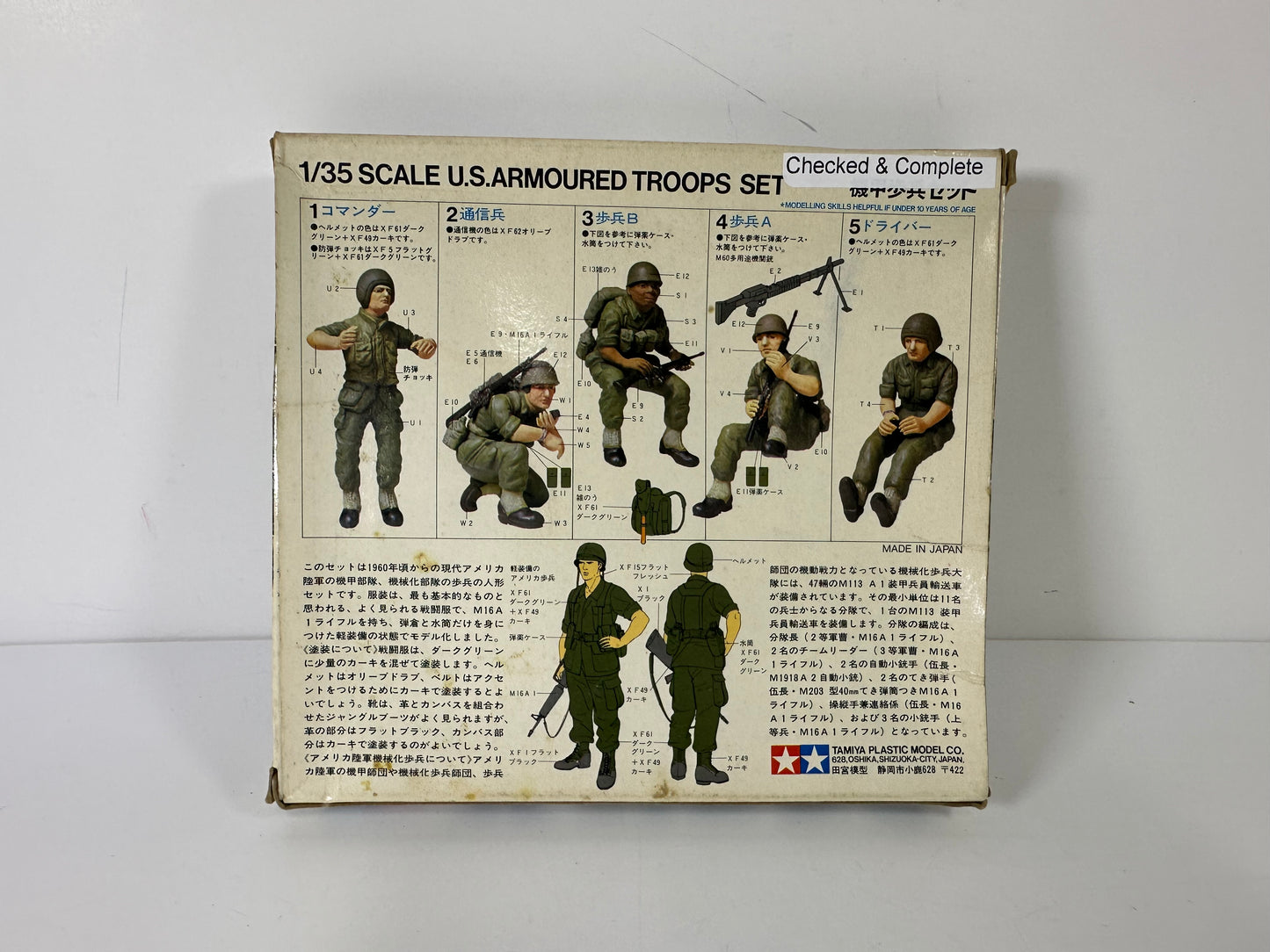 Tamiya MM217 U.S.Armoured Troops, 1:35 Scale