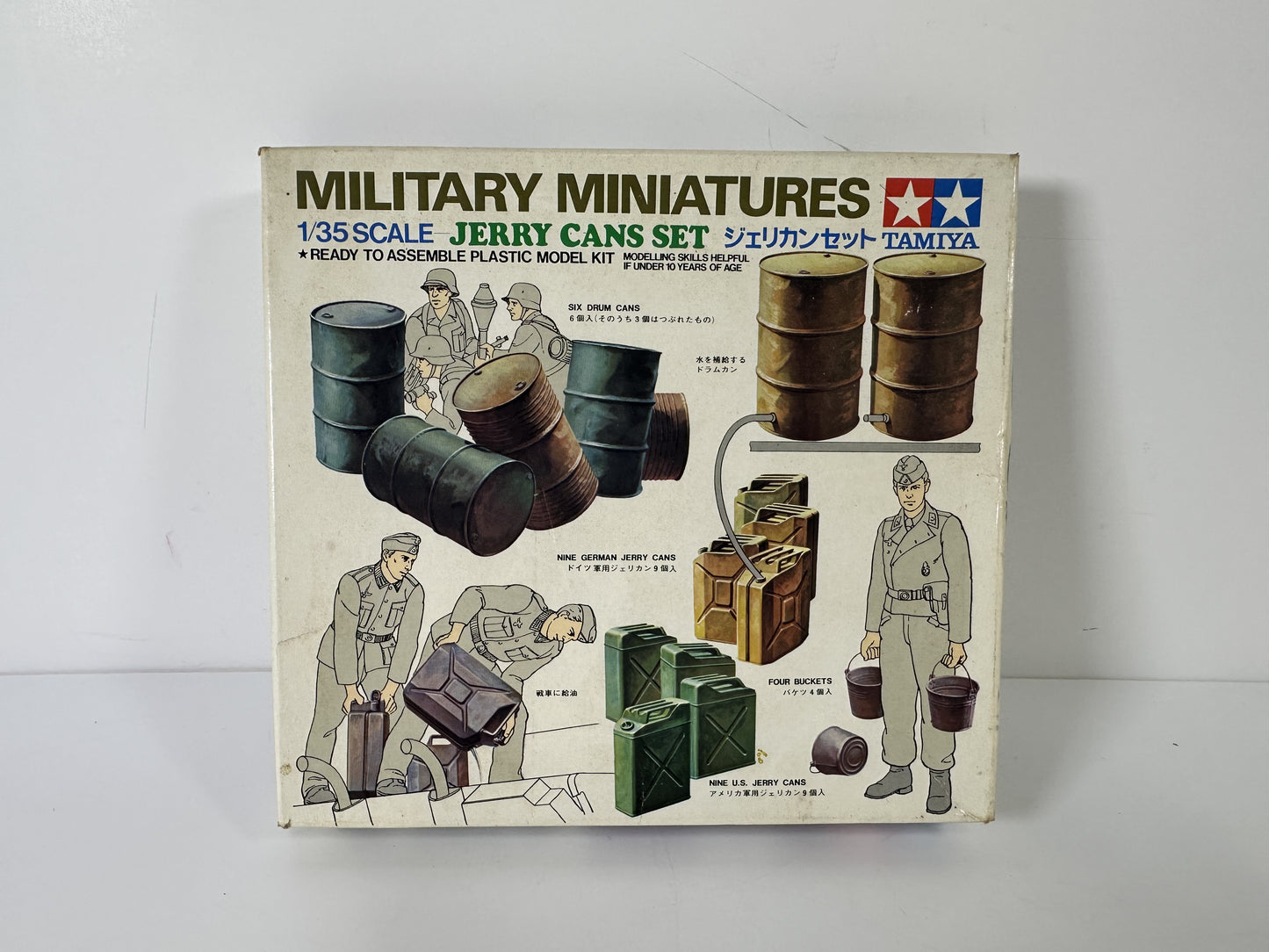 Tamiya 3526 Military Miniatures Jerry Cans Set, 1:35 Scale
