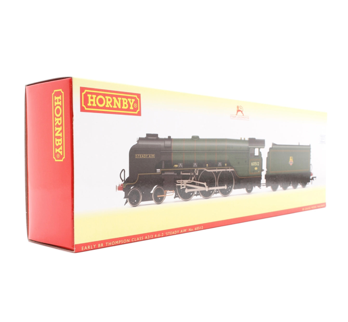 Hornby R3834 Thompson Class A2/3 4-6-2 'Steady Aim' 60512 in BR Green with Early Emblem (OO)