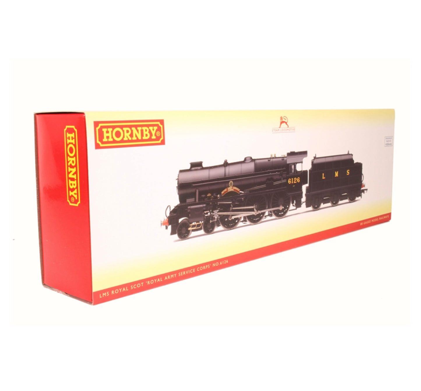 Hornby R3557 Class 7P 'Royal Scot'4-6-0 "Royal Army Service Corps" in LMS Wartime Black '6126' (OO)