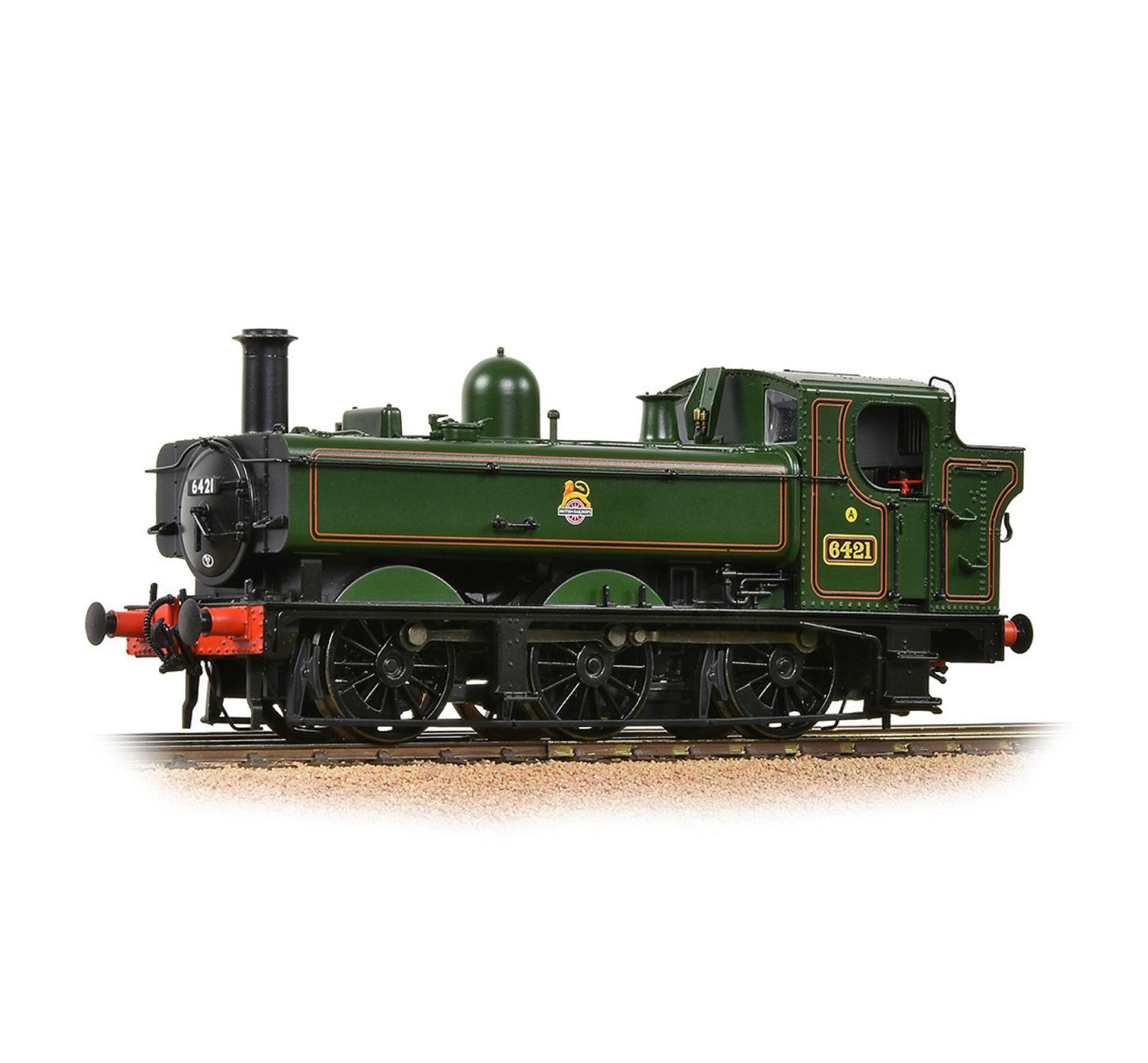 Bachmann 31-639 GWR 64xx 0-6-0 Pannier Tank BR Lined Green (Early Emblem) '6421' (OO)