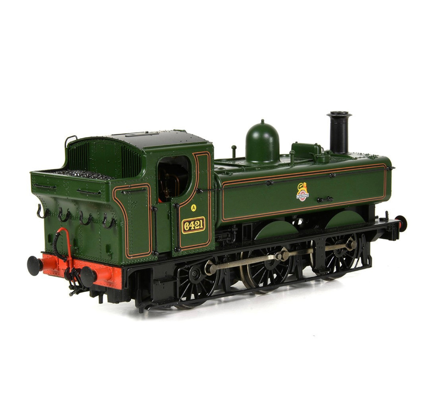 Bachmann 31-639 GWR 64xx 0-6-0 Pannier Tank BR Lined Green (Early Emblem) '6421' (OO)