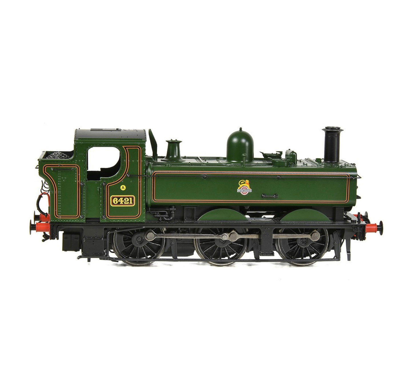 Bachmann 31-639 GWR 64xx 0-6-0 Pannier Tank BR Lined Green (Early Emblem) '6421' (OO)