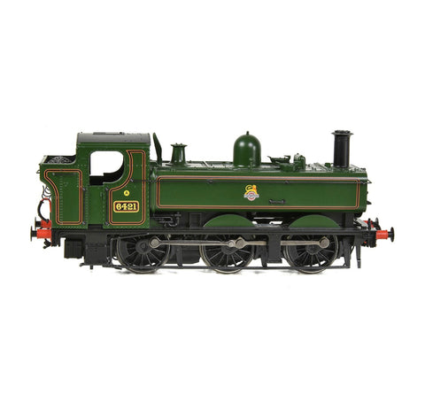 Bachmann 31-639 GWR 64xx 0-6-0 Pannier Tank BR Lined Green (Early Emblem) '6421' (OO)