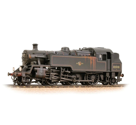 Bachmann 31-982 BR Standard 3MT Tank BR Lined Black (Late Crest) '82018' Weathered (OO)