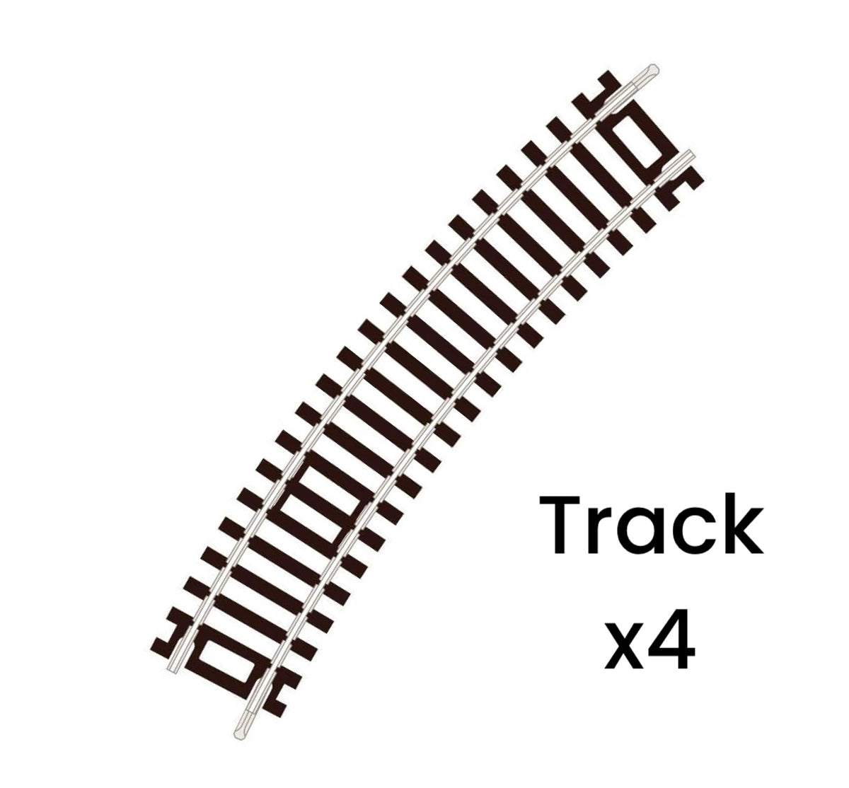 ST-220 x4 'Blister Pack' Standard Curve 1st Radius, Code 100 (Half Circle) 'Setrack' (OO/HO)