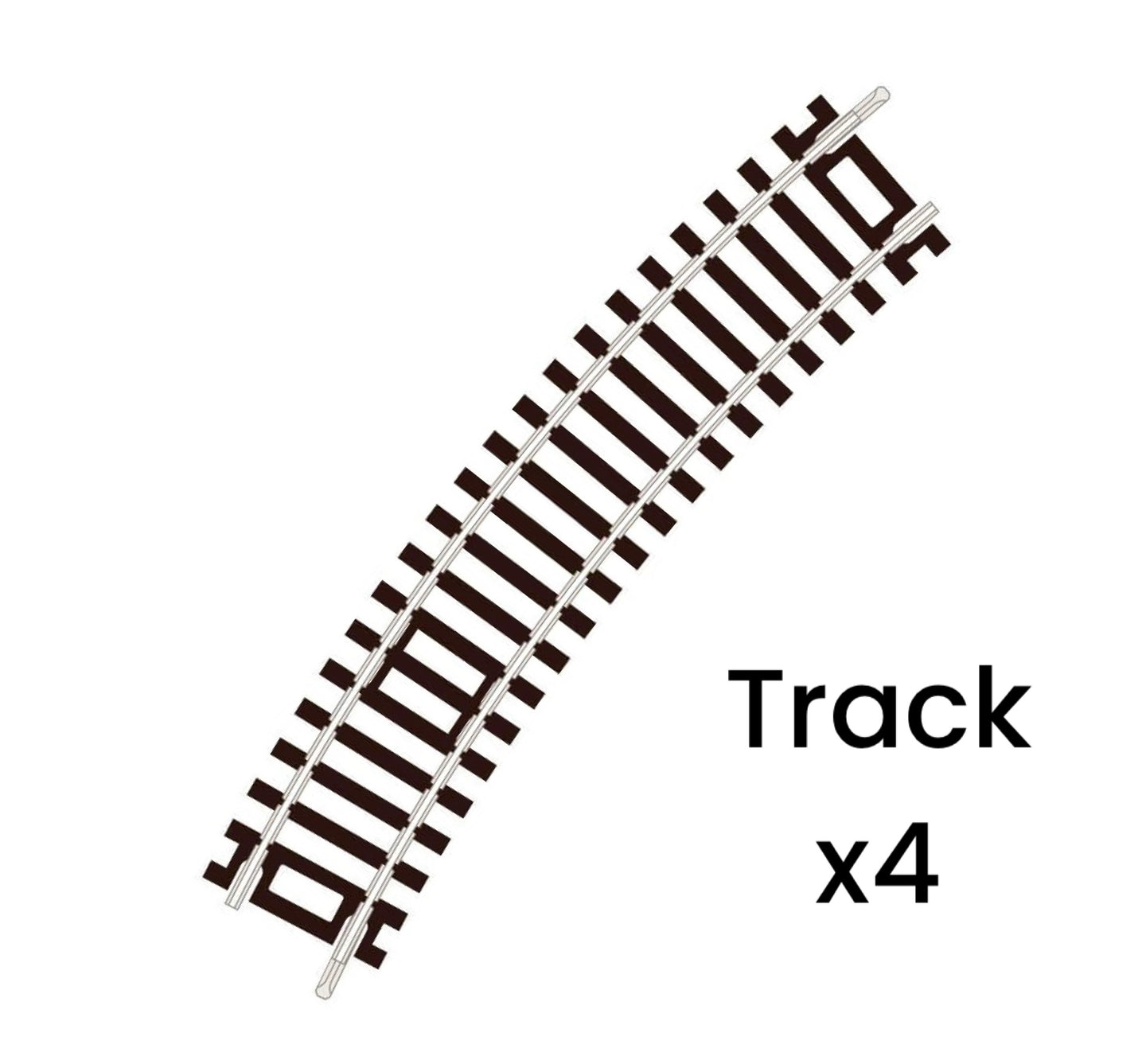 ST-220 x4 'Blister Pack' Standard Curve 1st Radius, Code 100 (Half Circle) 'Setrack' (OO/HO)