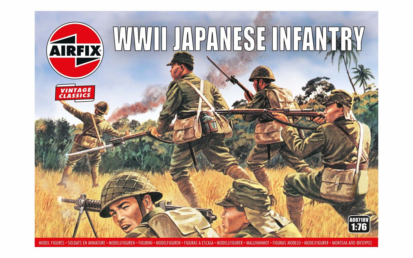 (D) Airfix WWII Japanese Infantry 1:76 Scale, A00718V