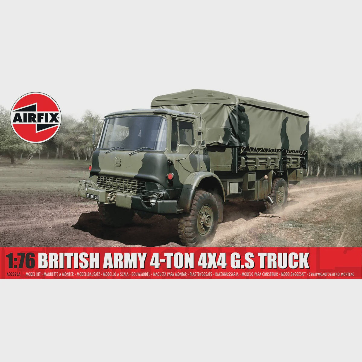 Airfix British Army 4-ton 4 x 4 G.S Truck 1:76 Scale, A02326A