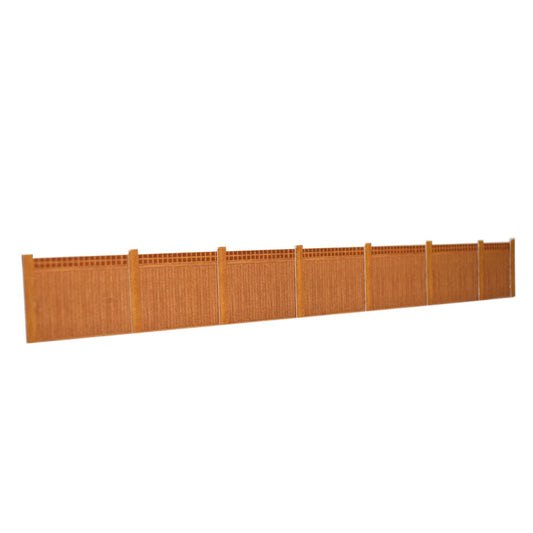 ATD005 Timber Fence with Wooden Posts, Brown