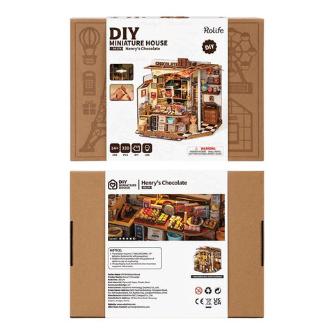 Rolife Henry’s Chocolate Shop DIY Miniature Model Kit, DG174