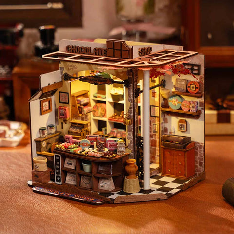 Rolife Henry’s Chocolate Shop DIY Miniature Model Kit, DG174