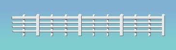 424 - Wooden Lineside Fencing (White) OO/HO