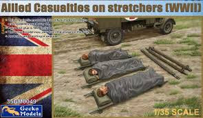 35GM0049- Allied Casualties On Stretchers (WWII), Scale 1:35